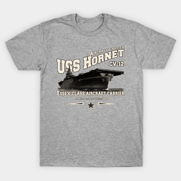 USS HORNET CV-12 aircraft carrier veterans T-Shirt by comancha